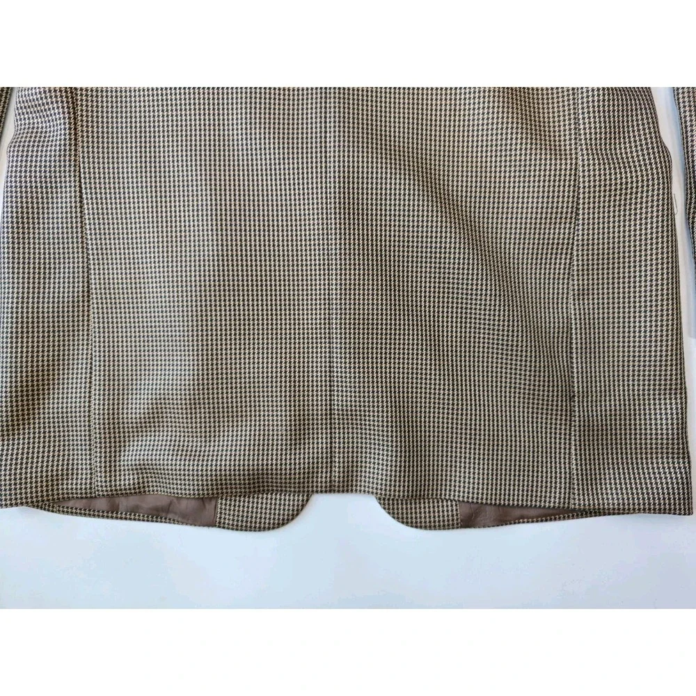 Bartolini Mens Wool Silk Sport Coat 40R Black Gold Geometric Italy 3 Button W703